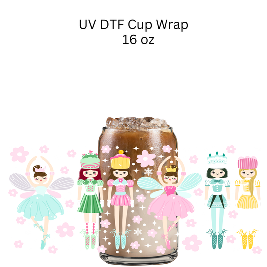 Nutcracker Ballerinas UV DTF Cup Wrap
