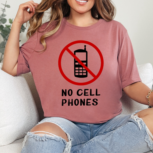 No Cell Phones Dtf Transfer (PRINT TO ORDER)