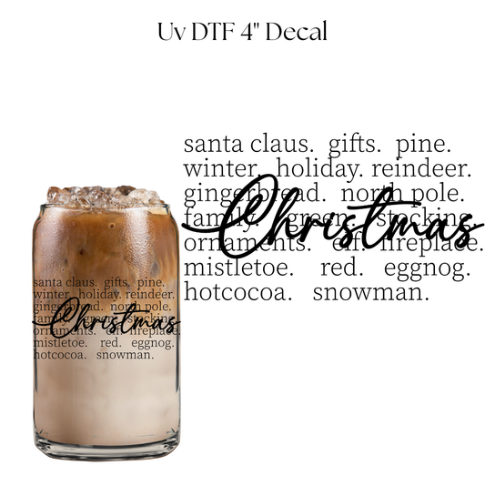 Christmas Definition 4” UV DTF Decal