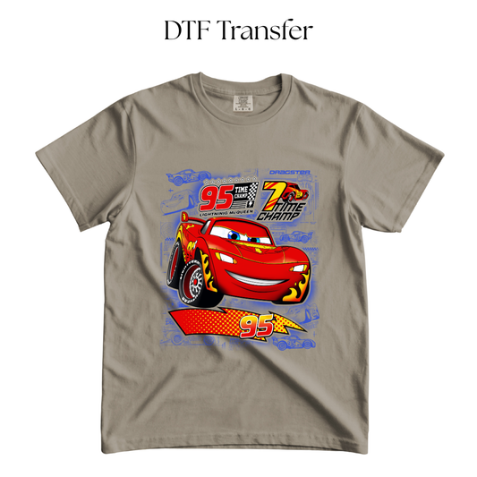 Red Car Time Champ DTF TRANSFER
