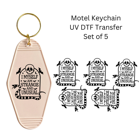I Myself am Strange and Unusual Set of 5 Keychain Transfers