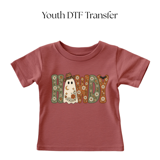 YOUTH Ghost Howdy DTF Transfer