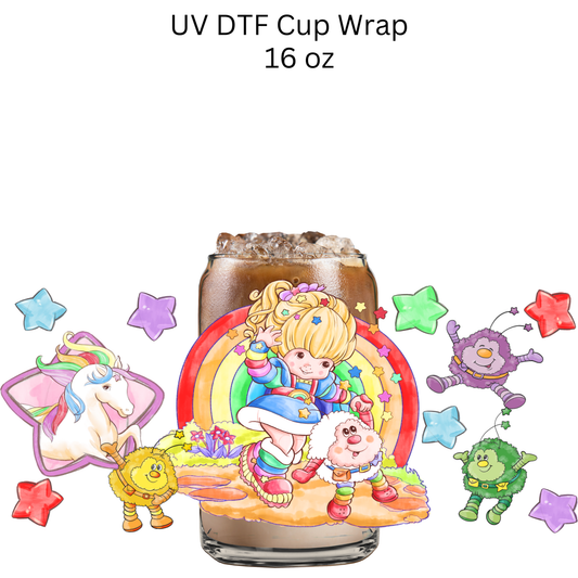 Rainbow Girl and Friends UV DTF Cup Wrap