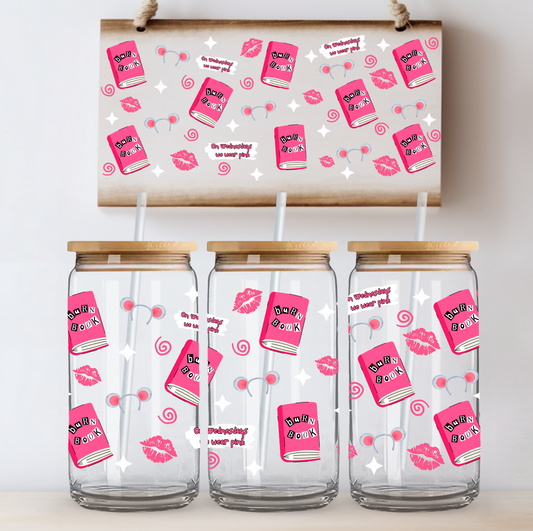 Pink Mean Book UV DTF Wrap