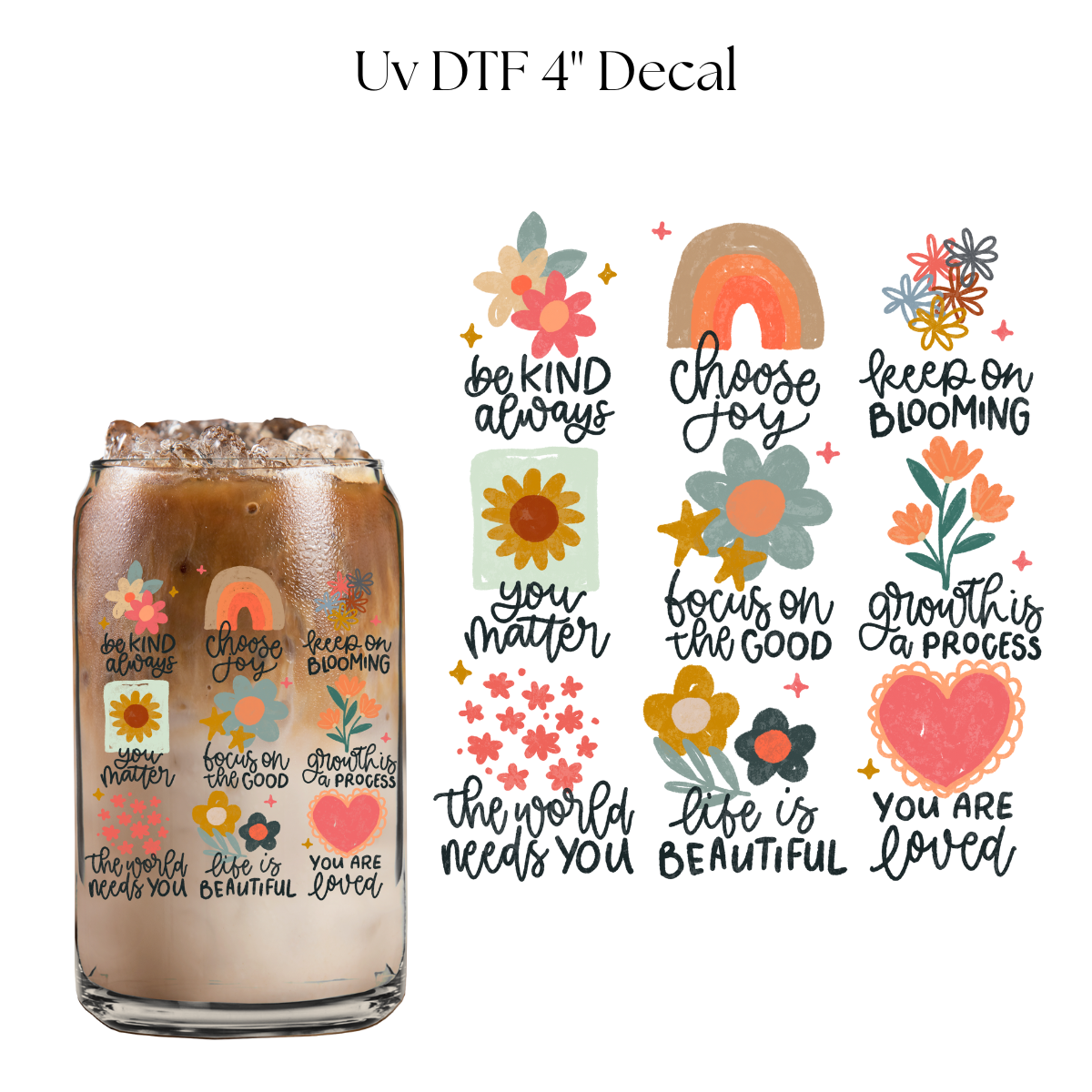 Be Kind Always 4” UV DTF Decal