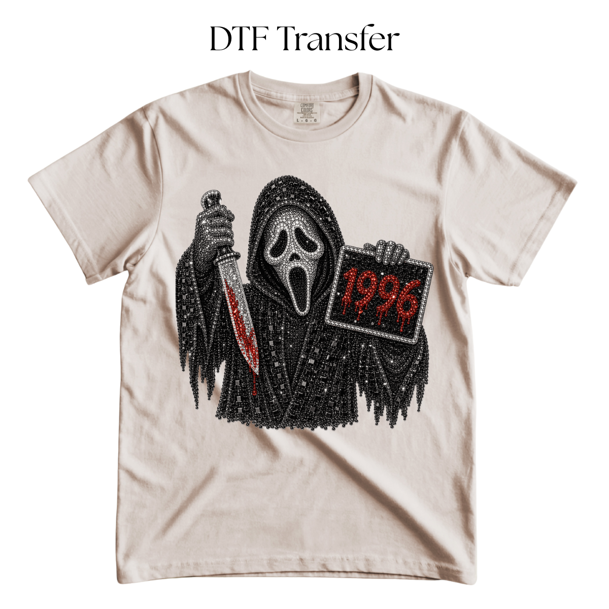 1996 Sparkly Ghostface DTF Transfer