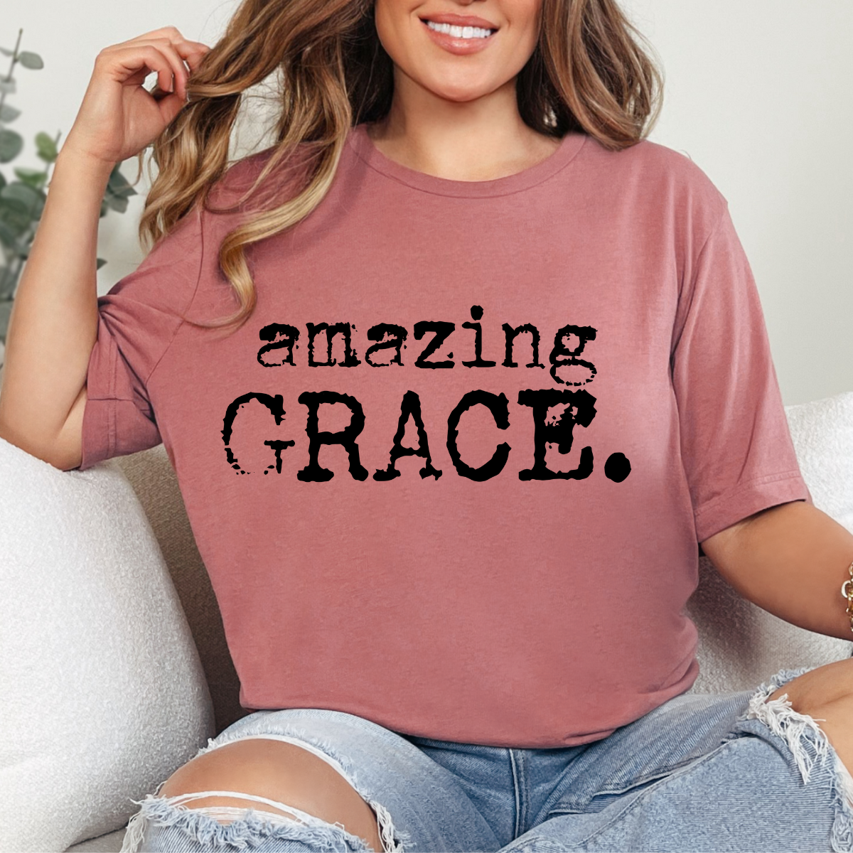 Amazing Grace Single Color DTF Transfer