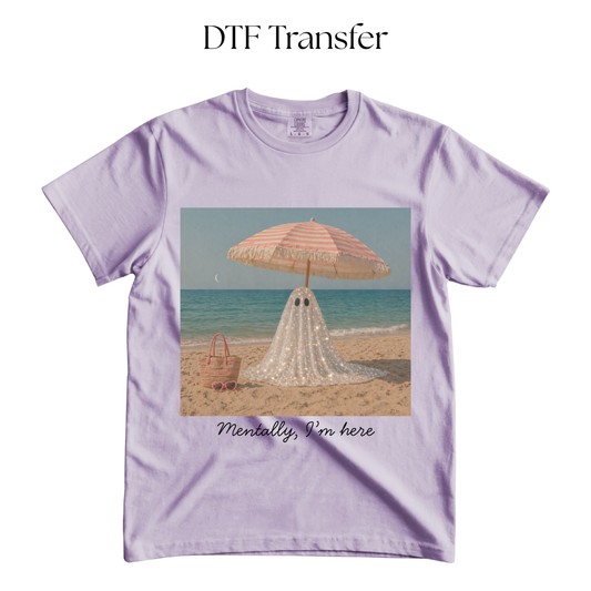 Sparkly Beach Ghost DTF Transfer
