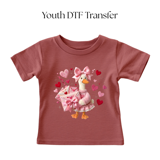 YOUTH Duck Valentine Letters DTF Transfer