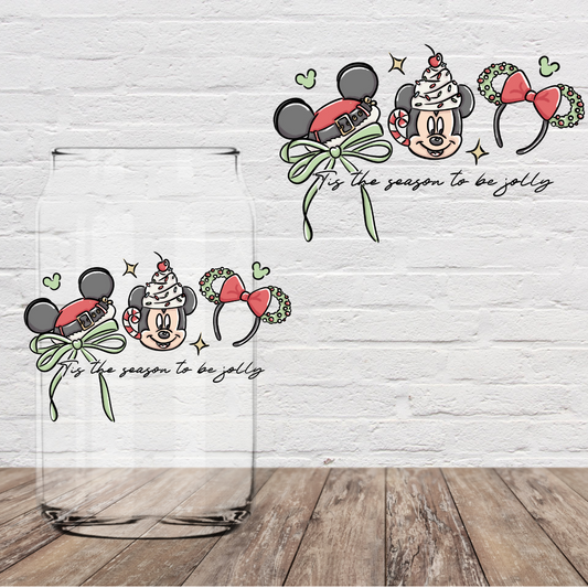 Tis the Season to be Jolly Mouse 4" UV DTF (Print to Order)