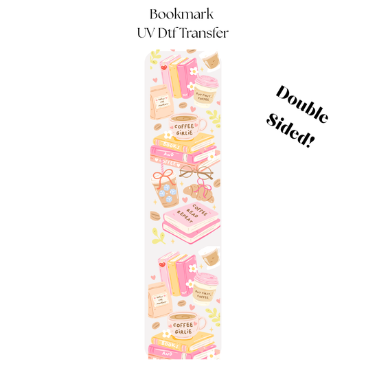Coffee Club Book Club UV DTF Bookmark Transfer