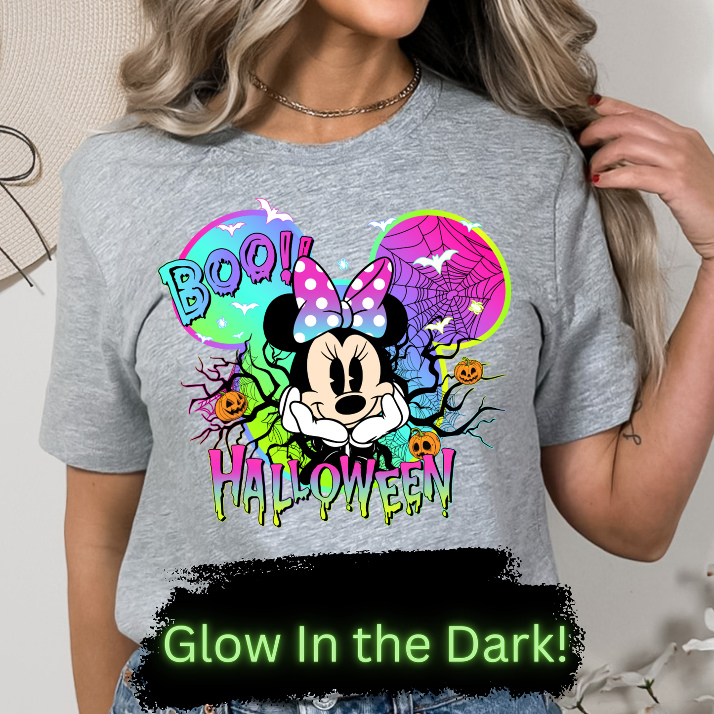 Girl Mouse Halloween DTF Transfer GLOW IN THE DARK ADULT/YOUTH