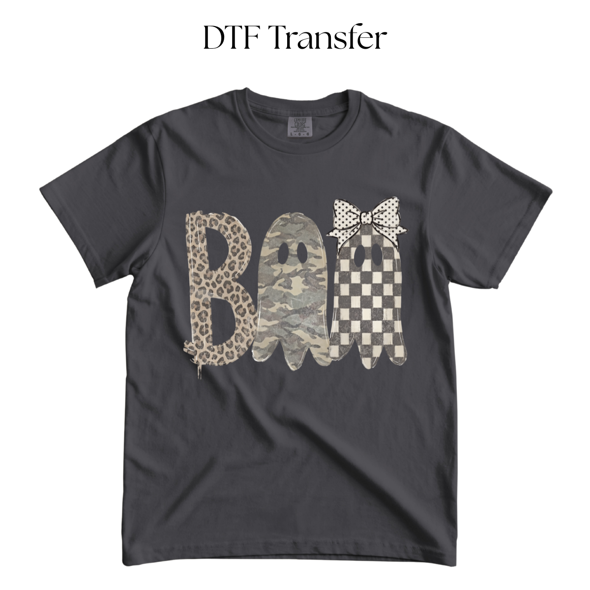 Boo Pattern Ghost DTF Transfer