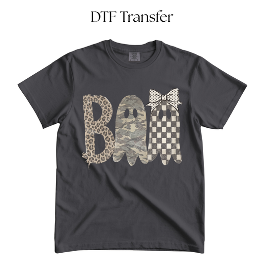 Boo Pattern Ghost DTF Transfer