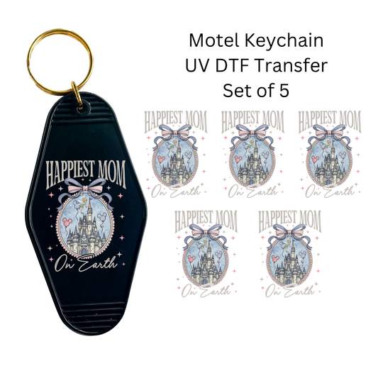 Happiest Mom on Earth Set of 5 Keychain Transfers
