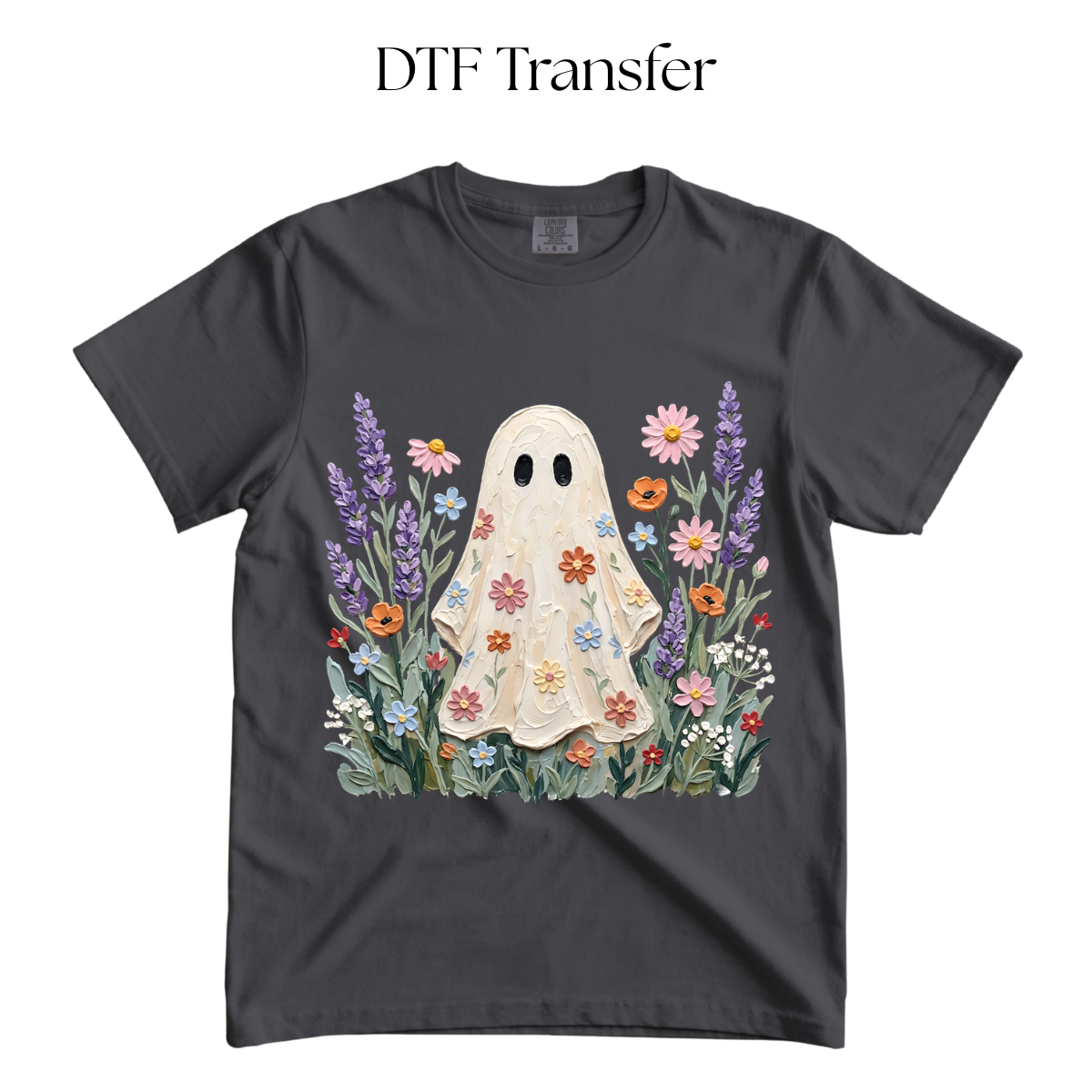 Flower Field Ghost DTF Transfer