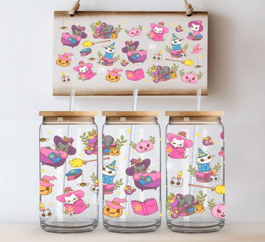 Kitty Witches UV DTF Cup Wrap
