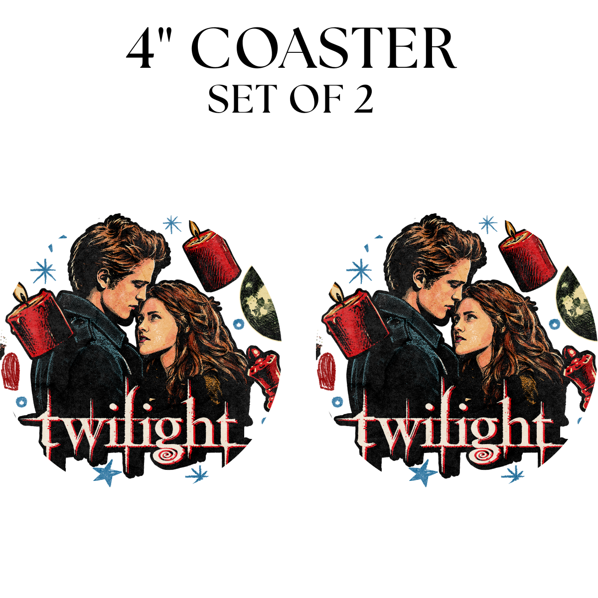 Vampire Girl UV DTF Coaster 4"