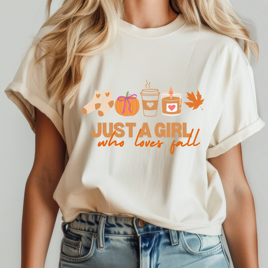 Just a Girl Who Loves Fall DTF TRANSFER