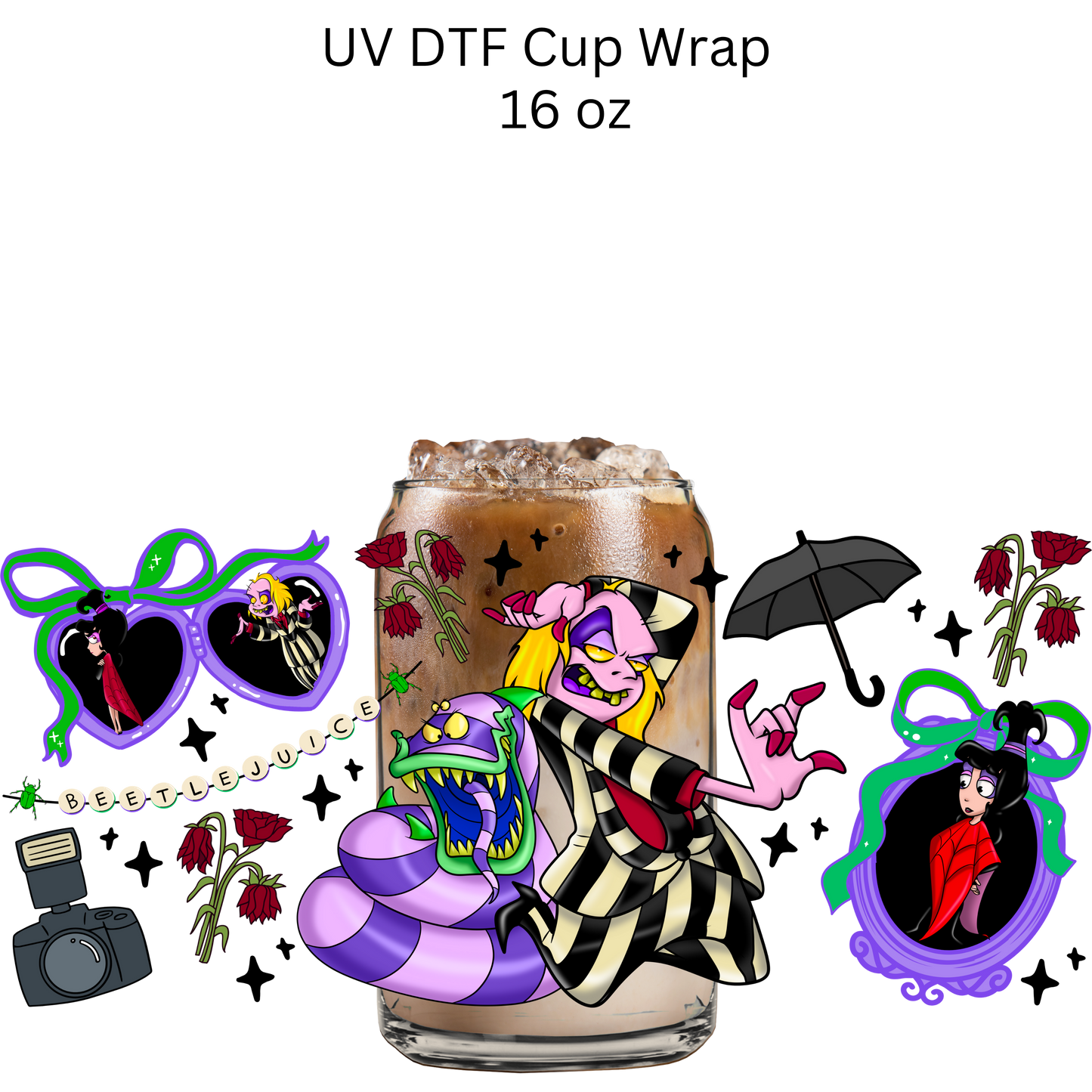 Beetle Man UV DTF Cup Wrap