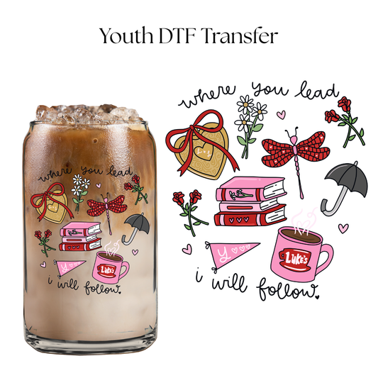 Where You Lead Pink 4” UV DTF Decal