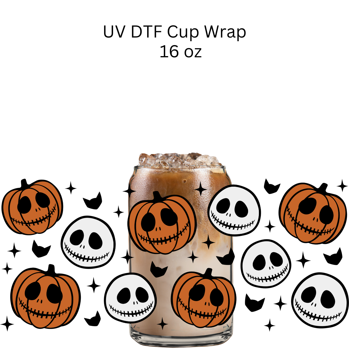 Nightmare Pumpkins UV DTF Cup Wrap