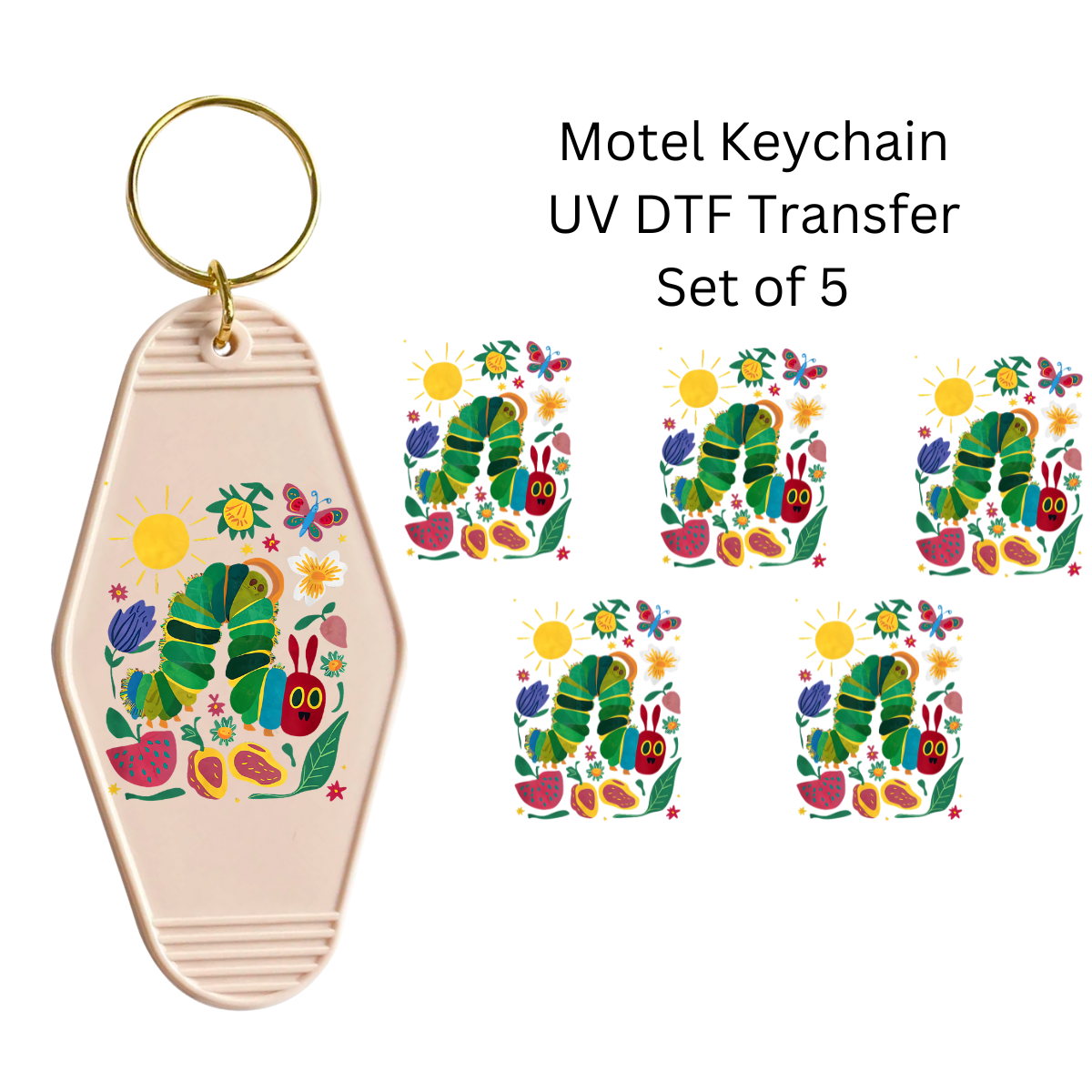 Spring Hungry Caterpillar Keychain Transfers