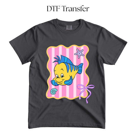 Mermaid Fish Pink DTF Transfer