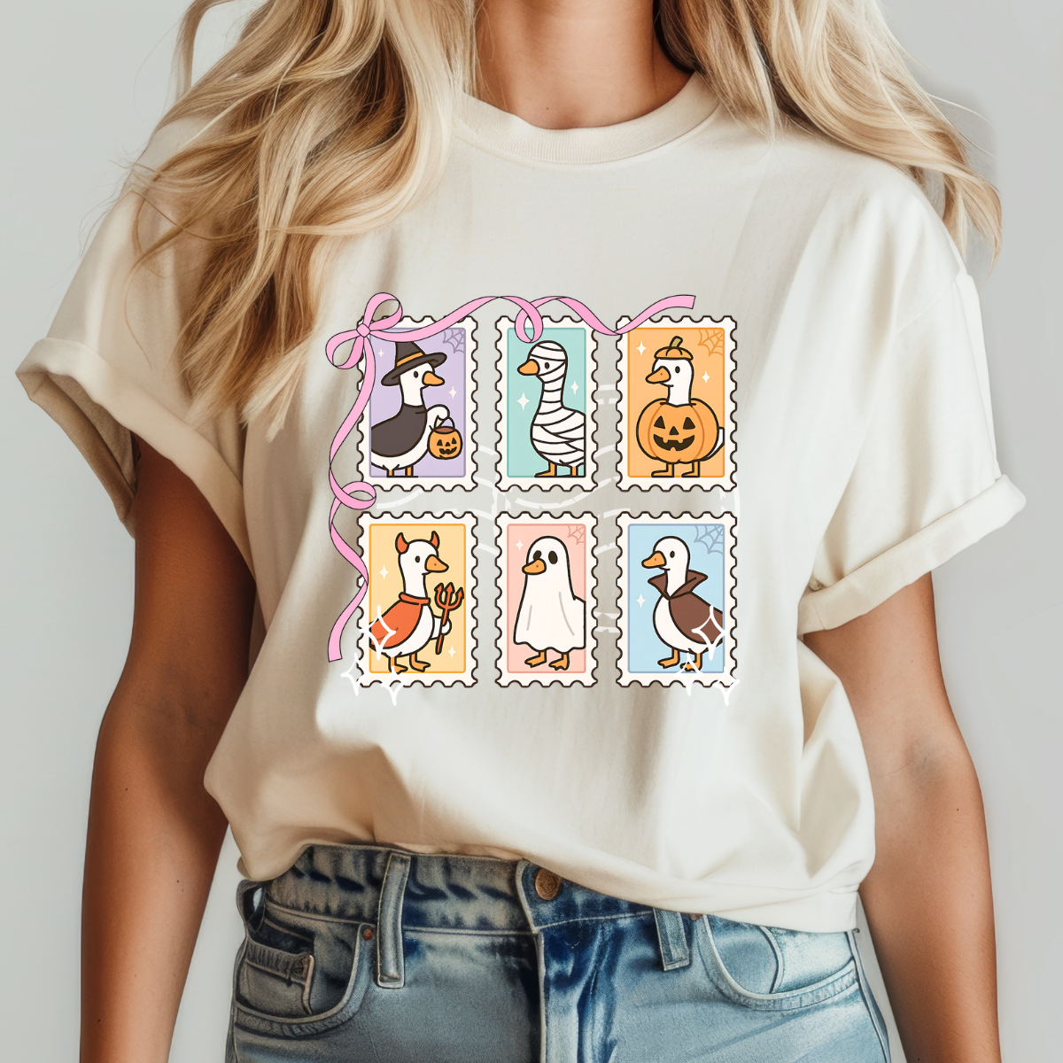 Goose Costume Stamps DTF TRANSFER