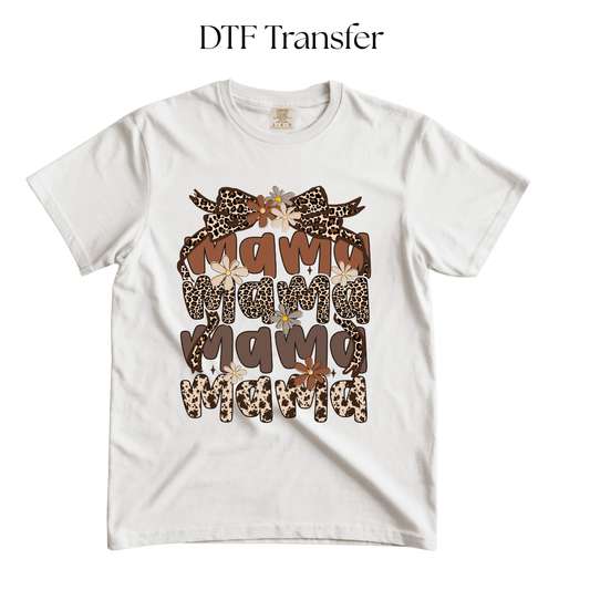 Leopard MAMA List DTF Transfers
