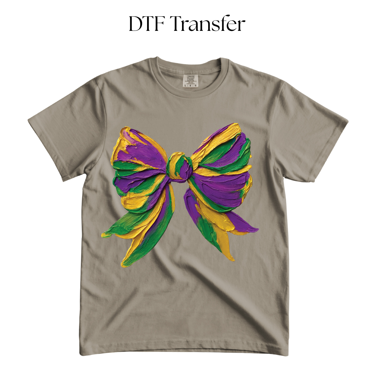 Mardi Gras Bow DTF Transfer