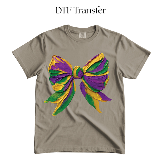 Mardi Gras Bow DTF Transfer