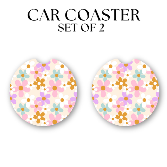 Pastel Flowers Coasters DTF Transfer