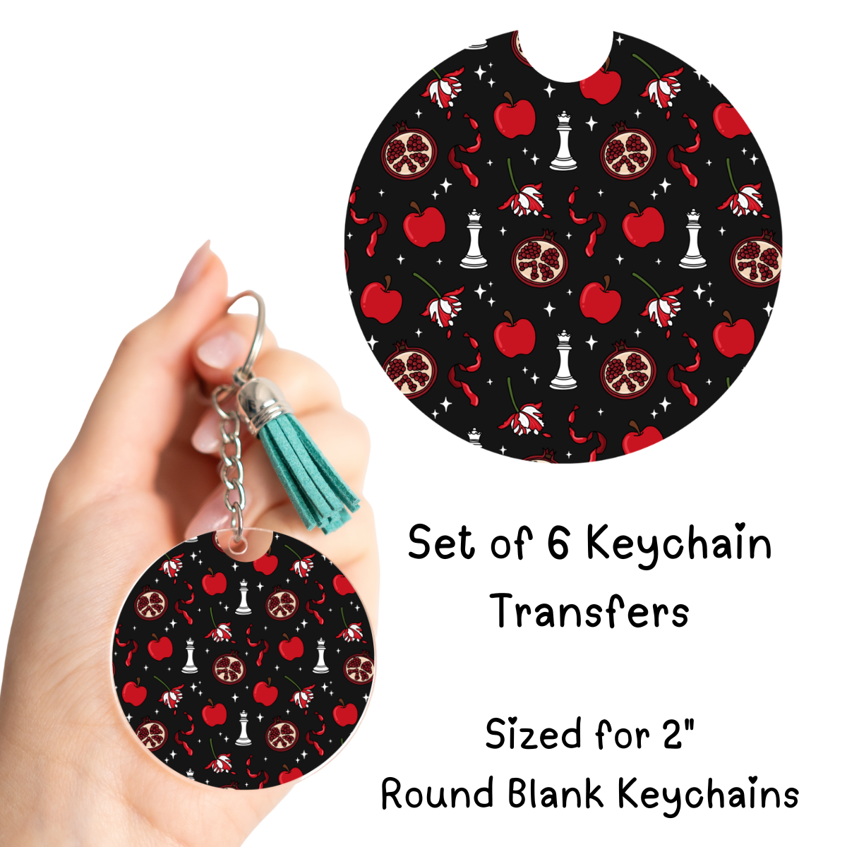 Vampire Wolf Books Keychain Transfer Set of 6