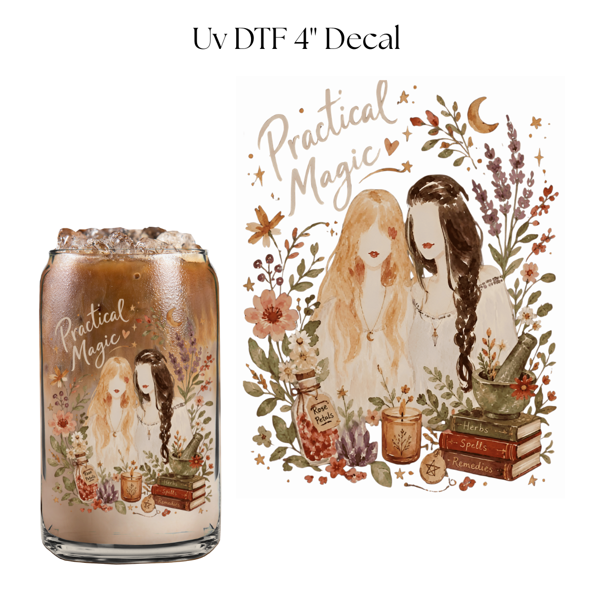 Practical Witch Sisters 4” UV DTF Cup Decal