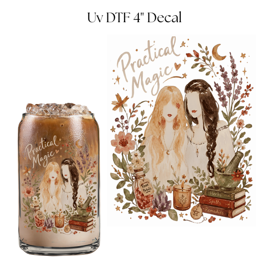 Practical Witch Sisters 4” UV DTF Cup Decal