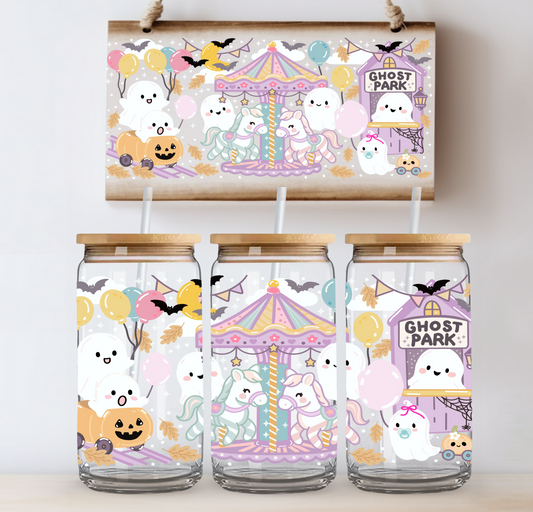 Ghost Theme Park UV DTF Wrap
