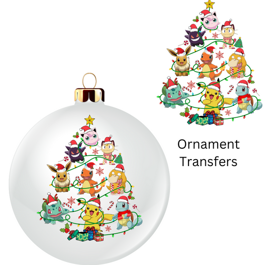Poke Christmas Tree Ornament Transfer UV DTF