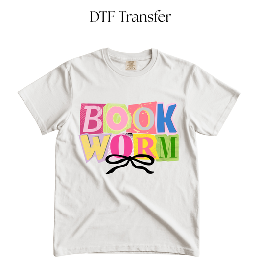 Book Worm DTF Transfer