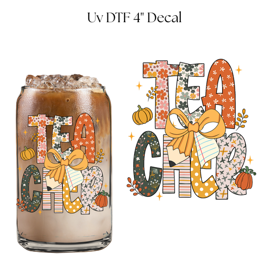 Fall Teacher 4” UV DTF Decal