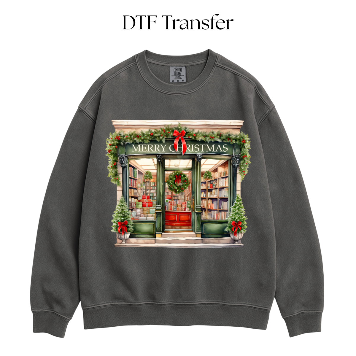 Christmas Bookstore DTF Transfer