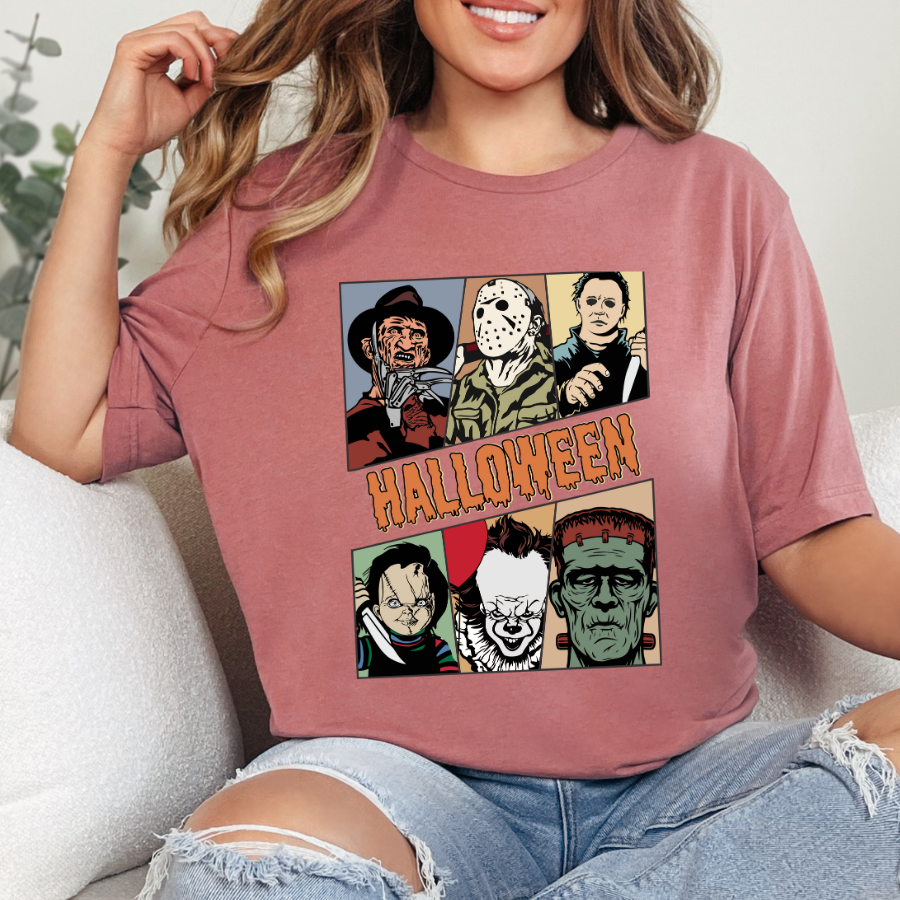 Halloween Faces Dtf Transfer