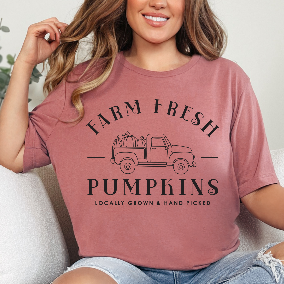 Farm Fresh Pumpkins Single Color Dtf Transfer (print to order)