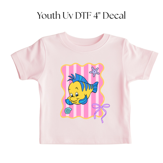 YOUTH Mermaid Fish Pink  DTF Transfer