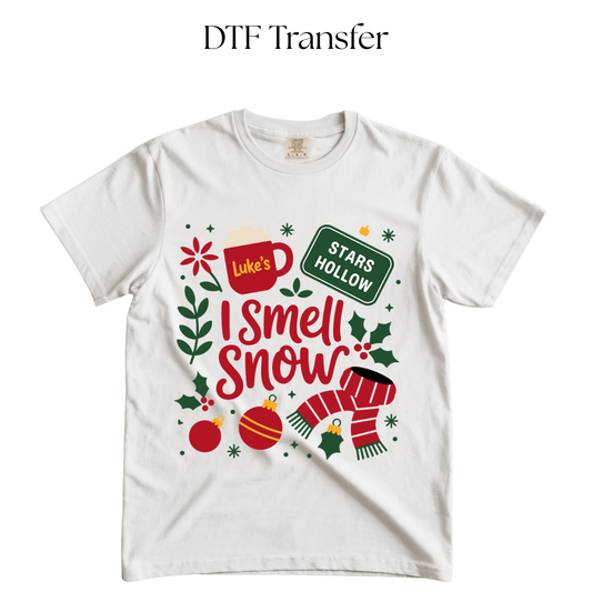 I Smell Snow Red DTF Transfer