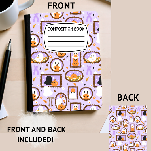 Ghosties Frame Composition Notebook Sticker