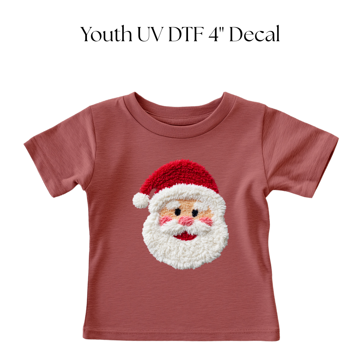 YOUTH Santa Face Faux Yarn DTF Transfer