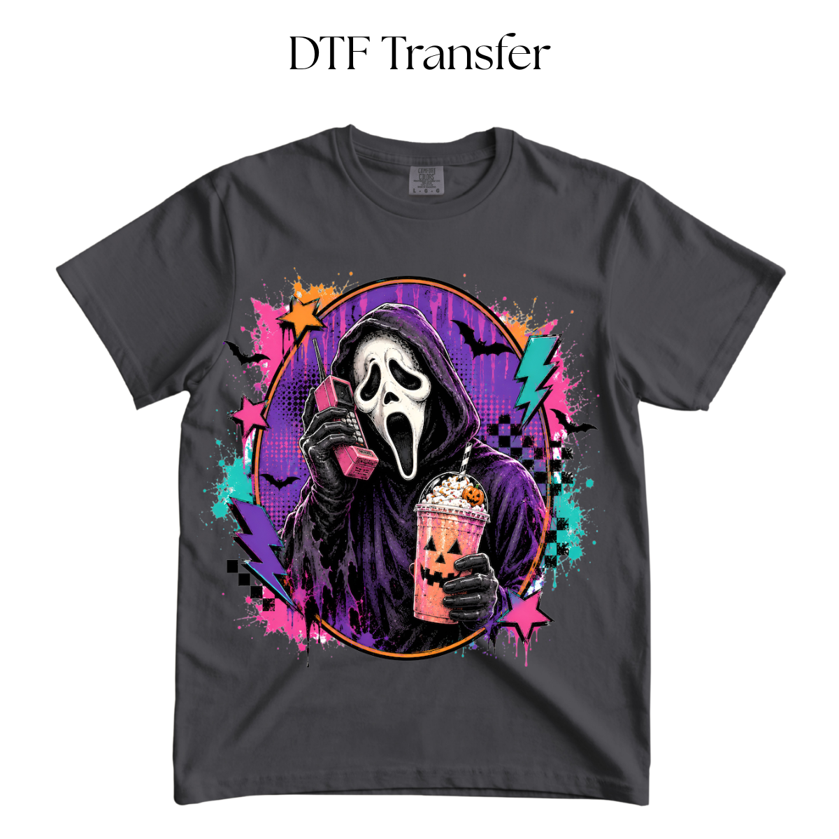 Scream Pumpkin Frappe DTF Transfer
