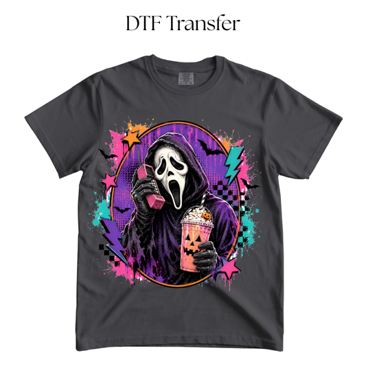 Scream Pumpkin Frappe DTF Transfer