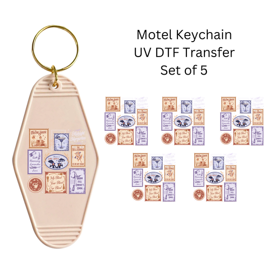 Midnight Margarita Stamps Set of 5 Keychain Transfers